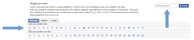 Cerca le persone per nome o lettera alfabetica su Facebook