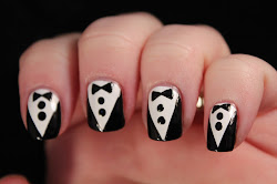 nails painted tuxedo fun glimpses moon tuxedos turned