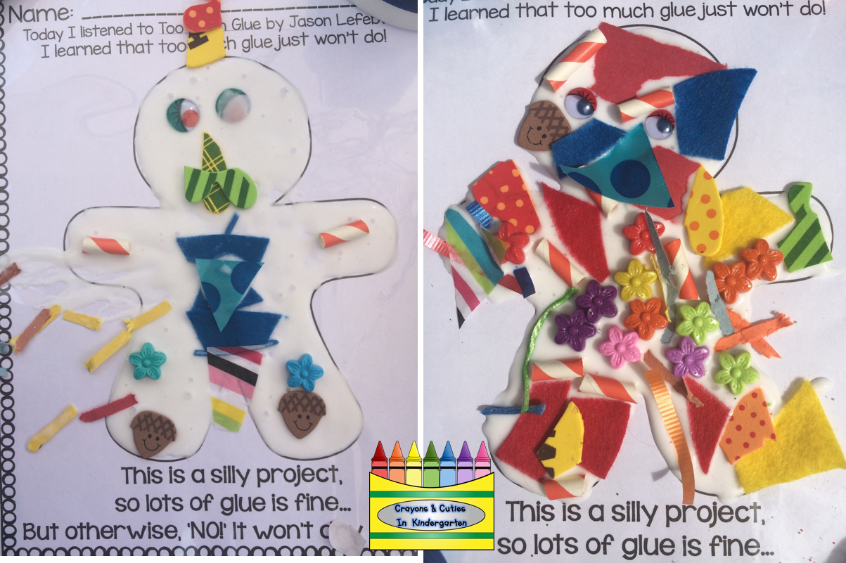 Crayons & Cuties In Kindergarten Too Much Glue! Been There, Done That!