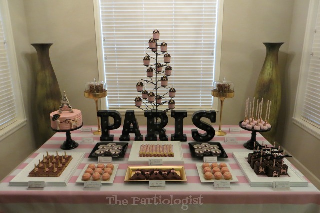 Paris themed inspired treats bundle for candy table. Eiffel tower