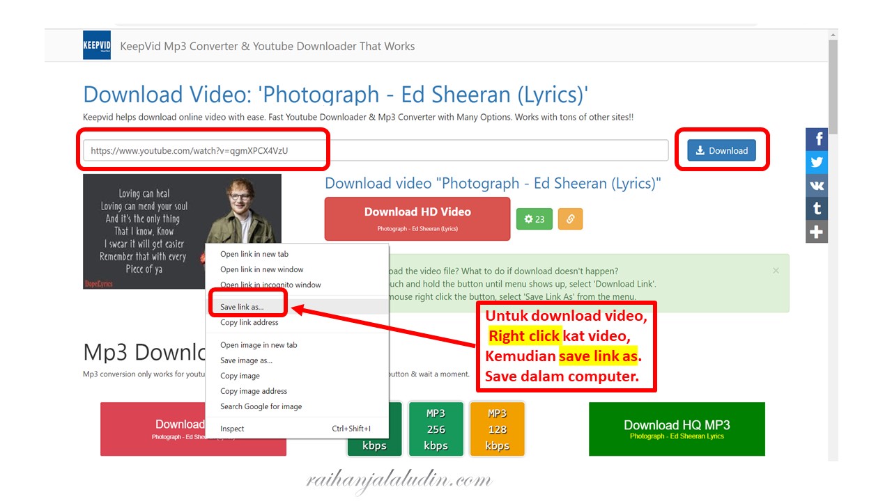 Cara Mudah Download Video Facebook Youtube Dll Ke Telefon Komputer Raihan Jalaludin S Blog