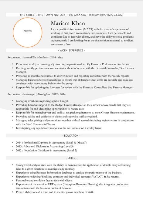 Bank Friendly Simple ashes Colour professional CV Template