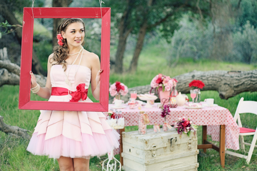 Styled Shoot Whimsical Red Hearts Love Shoot.