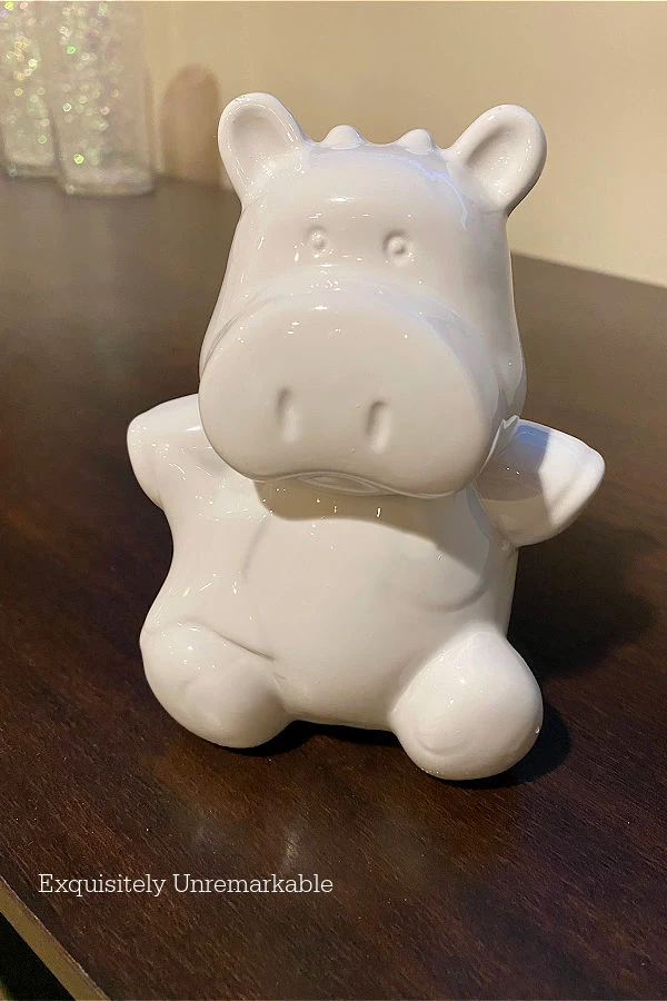 Spray Painted Ceramic Cow