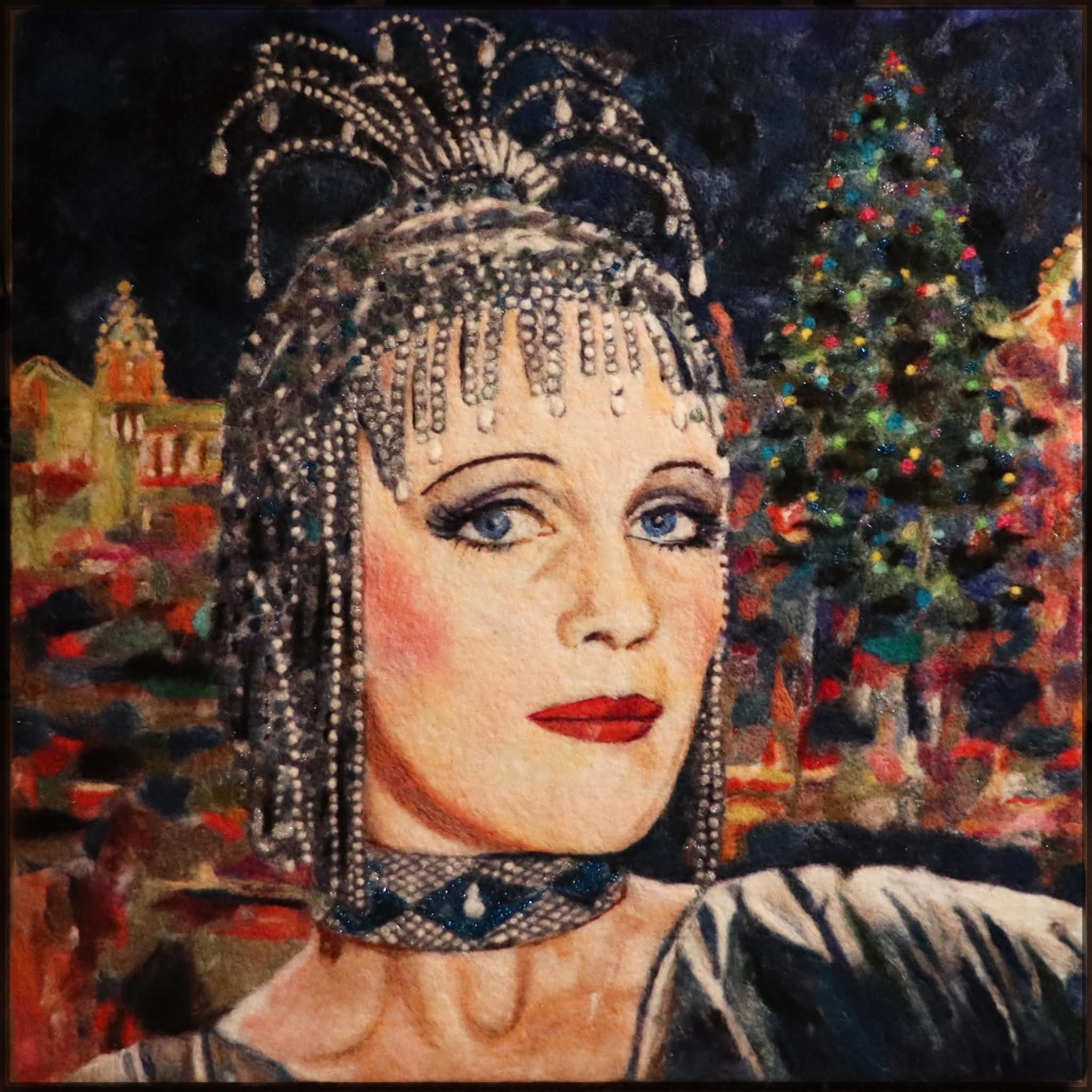 Dale Roberts Sculptor Julie Andrews, Victor/Victoria, Needle felted wool portrait