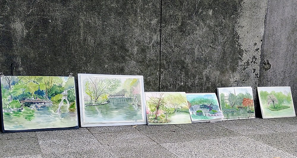 4周年記念イベントが 原画#691 万里の長城 中国 水彩画 ドローイング 