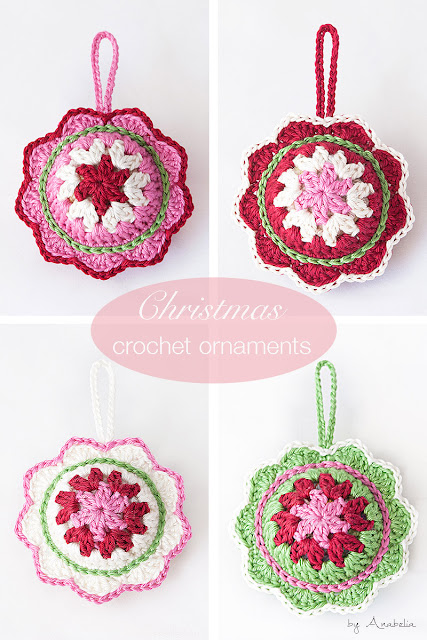 Christmas crochet ornament pattern by Anabelia Craft Design Christmas crochet ornament pattern by Anabelia Craft Design