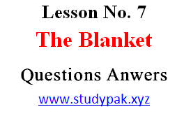 The blanket English questions answers notes for class 11