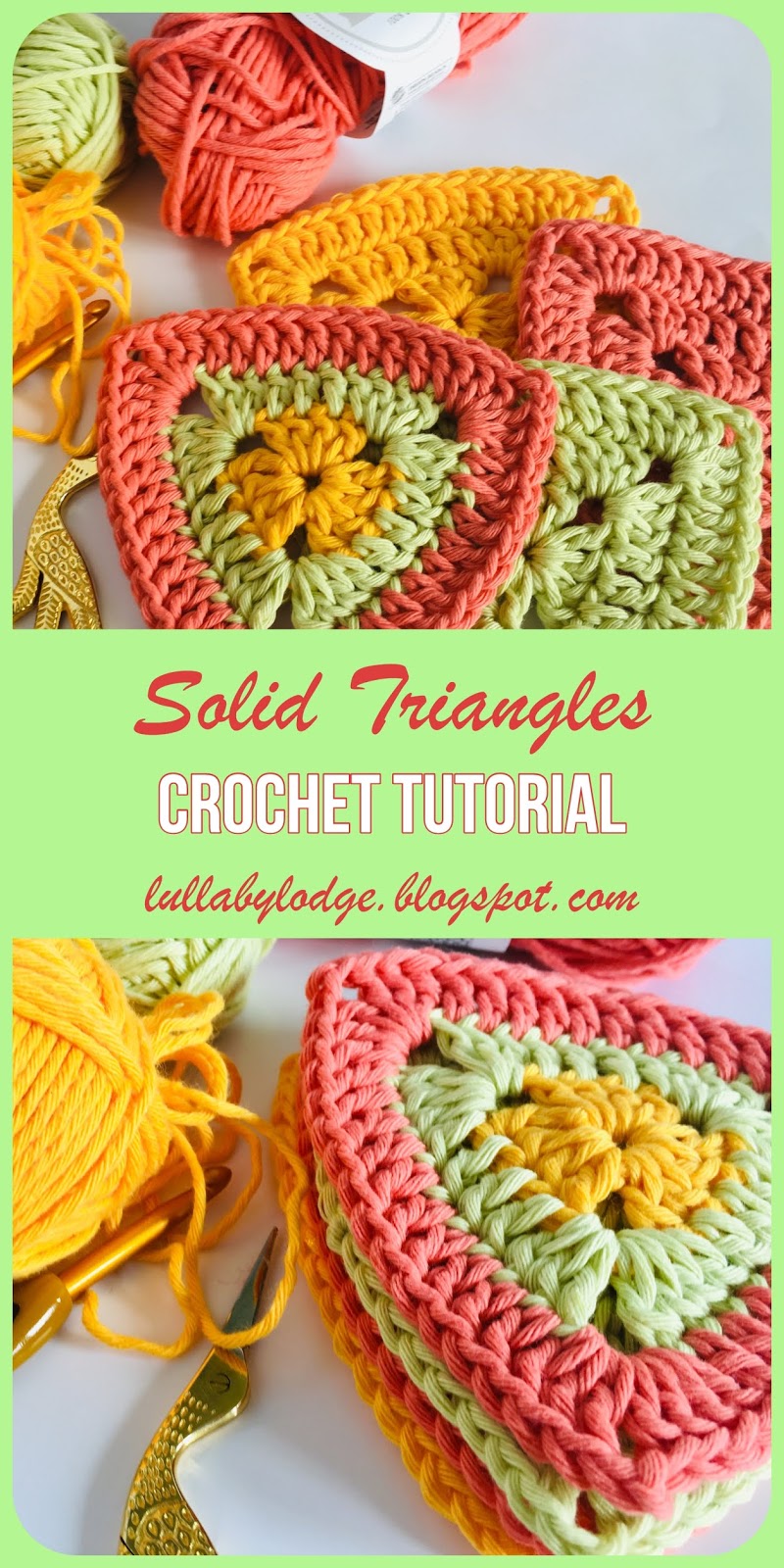 Lullaby Lodge: Solid Triangles - Learn how to crochet them in this ...