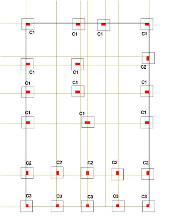 Column Gridline Layout - Building Plan