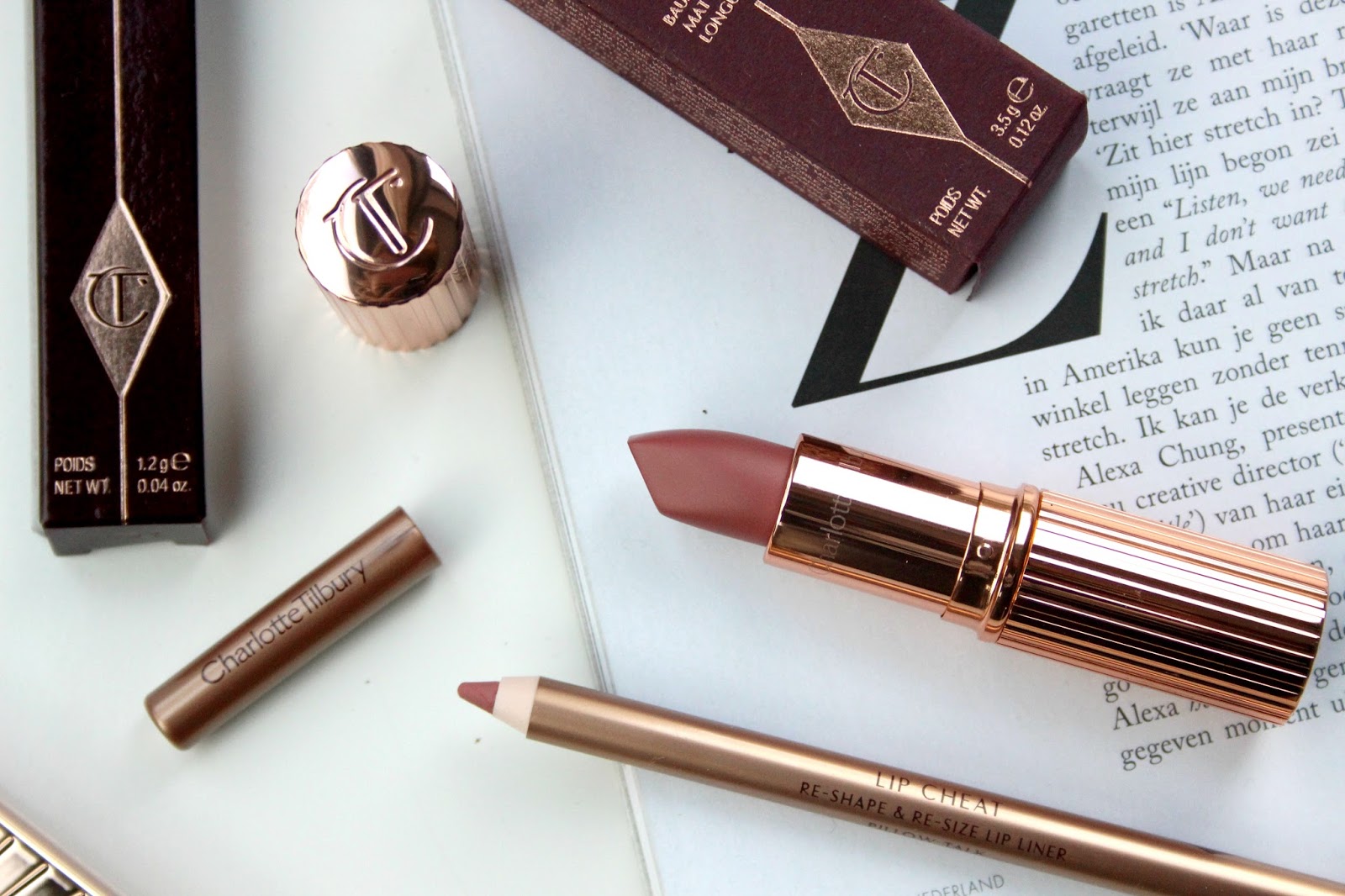 Charlotte Tilbury Pillow Talk Lip Cheat Lip Liner + Matte Revolution
