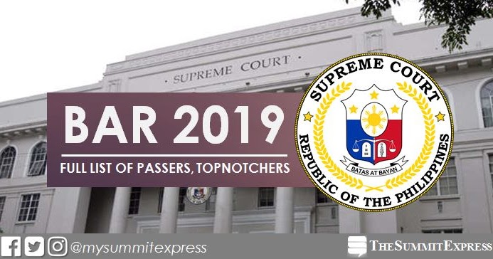 FULL LIST: 2019 Bar Exam Results passers, top 10 - The Summit Express