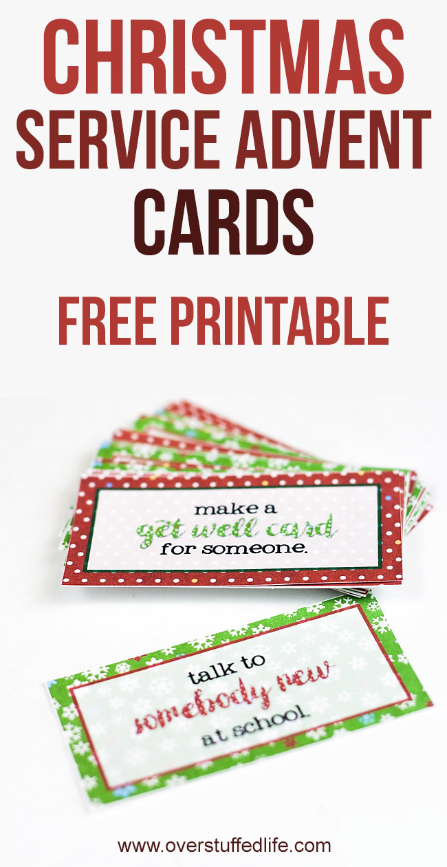 Free Printable Christmas Service Advent Cards Overstuffed