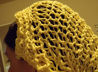 knit hairnet snood