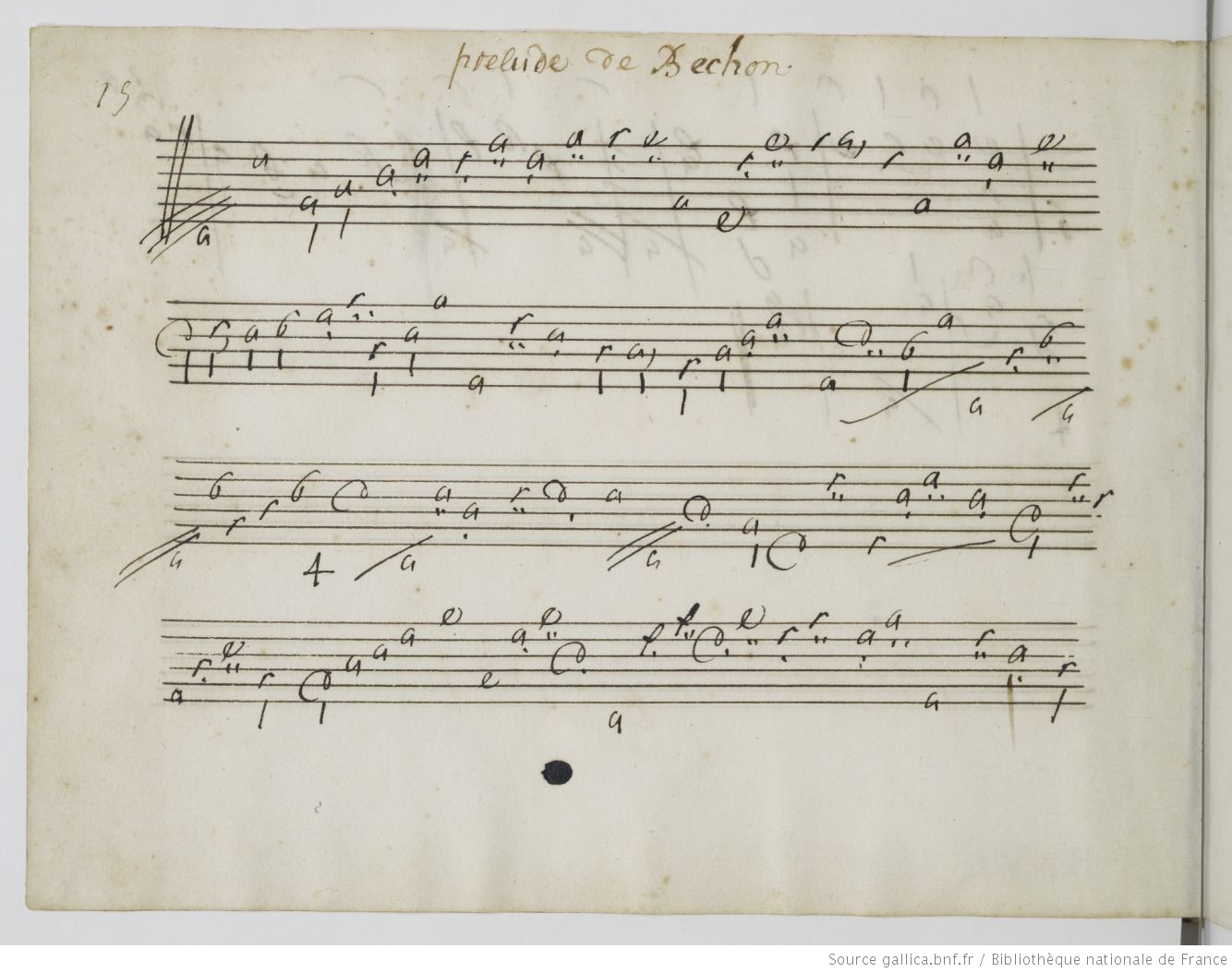 リュートわーるど Lute World Recueil de pièces pour luth en tablature française. 1650.