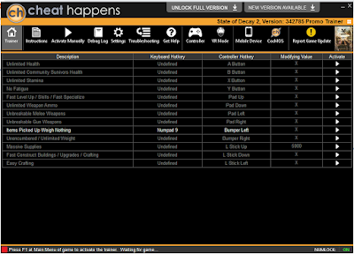 Cheat Trainer Game State of Decay 2 PC Cheat Trainer Game State of Decay 2 PC