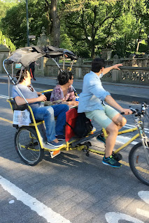 NYC Pedicab Tour guide at work