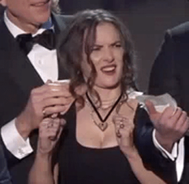 Image result for winona ryder sag awards gif