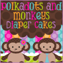 Polkadots and Monkeys Diaper Cakes