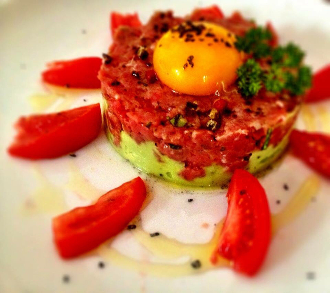 Passion For Food Beef Tartare, Avocado and Cherry Tomatoes