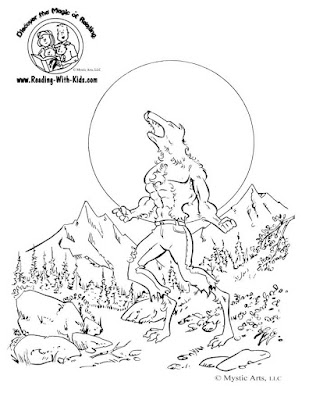 Werewolf coloring pages 10