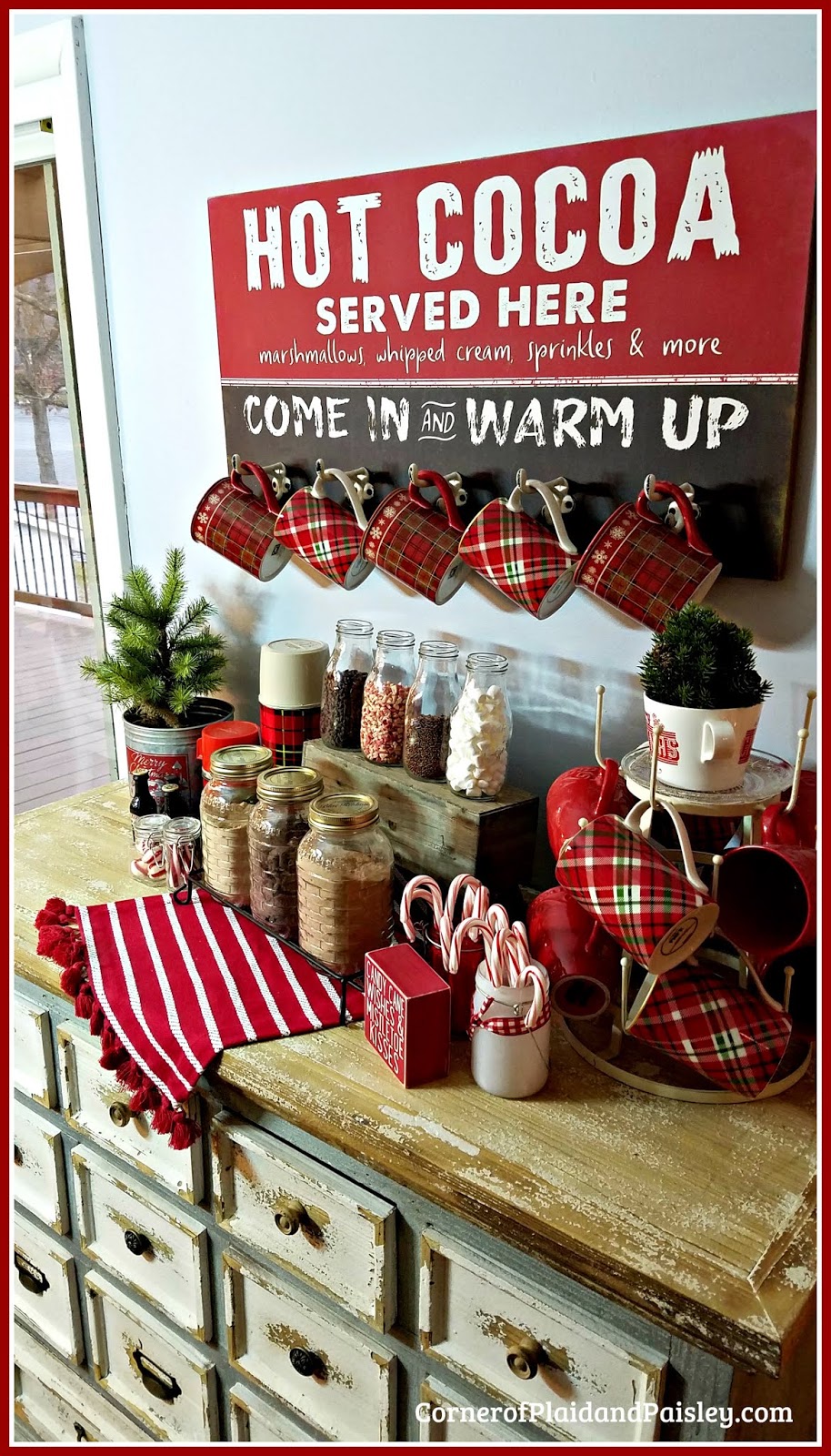 Christmas Hot Cocoa Bar - Corner of Plaid and Paisley