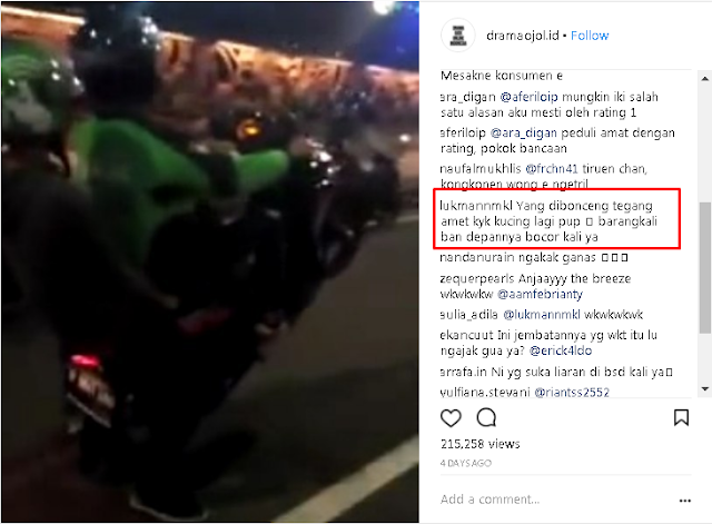 Netizen: Mungkin Ban Depan Motornya Bocor, Video Driver Ojek Online Bawa Penumpang Sambil Freestyle Netizen: Mungkin Ban Depan Motornya Bocor, Video Driver Ojek Online Bawa Penumpang Sambil Freestyle