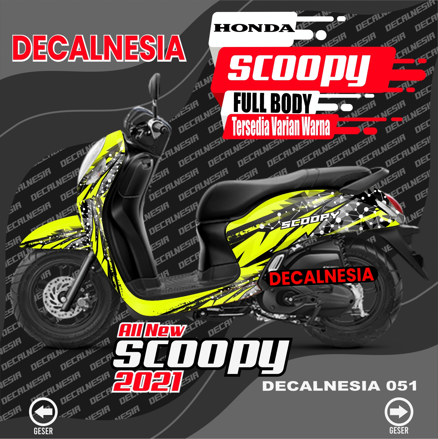 Modifikasi Scoopy Decal Scoopy 2021 Stiker Motor Honda Scoopy 2021