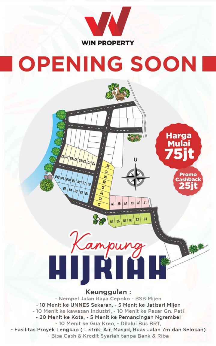 Kavling Kampung Hijrah Di Jatirejo Gunungpati Kota Semarang Rumasaria Com