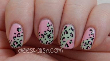 Mint + Pink Leopard Print