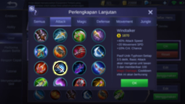 Build Item Claude Tersakit Mobile Legends