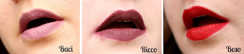 Rouges à lèvres liquides mats Stila kit Eternal Love Stay All Day Liquid Lipstick Baci Beso Ricco swatchs