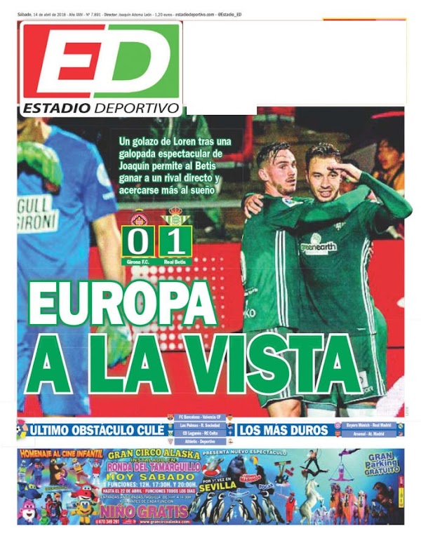 Betis, Estadio Deportivo: "Europa a la vista"