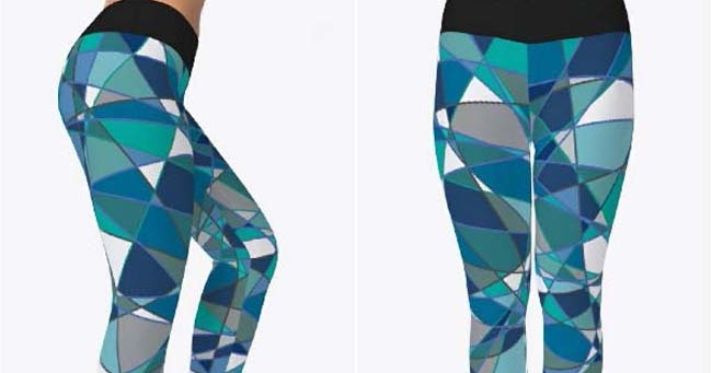 Nourish your heart with positive thoughts ABOUT YOU: Blue teal leggings