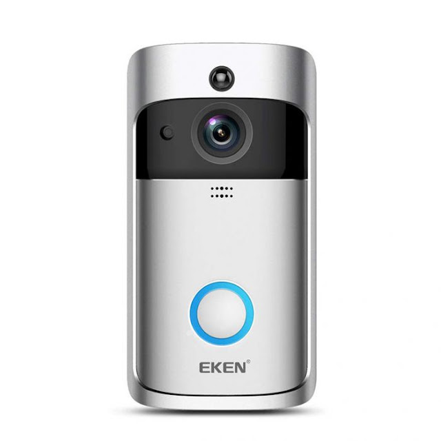 $29.99 / €25.75 for EKEN 720P HD WiFiReal-time Video Doorbell Support Two-way Audio PIR Motion Detection