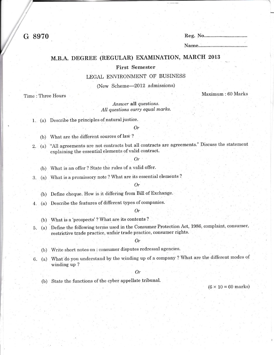 MARIAN LIBRARY M G UNIVERSITY MBA 1st SEM (LEGAL ENVIRONMENT OF