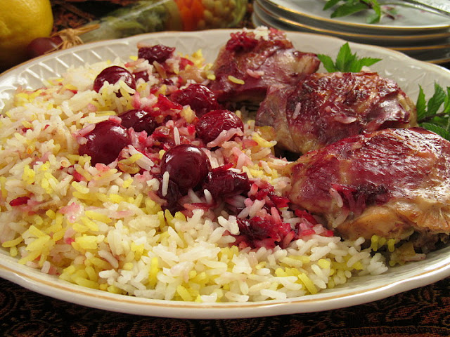 Иранский плов с вишней (Albaloo polo)