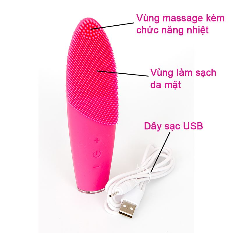 Máy rửa mặt siêu âm massage kèm chức năng nhiệt RIO FADF-H