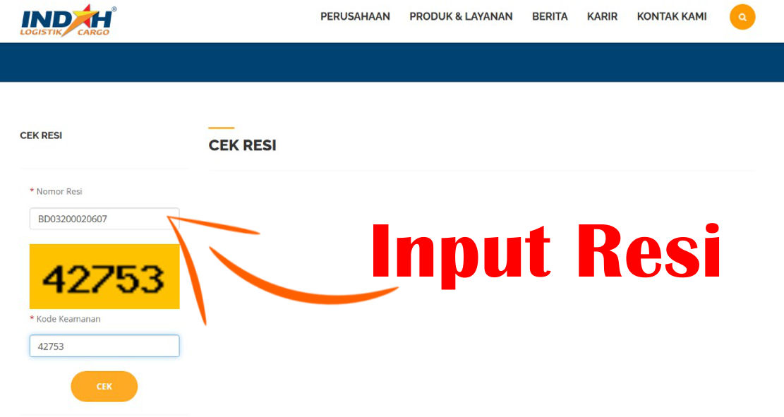 Indah Cargo Tidak Bisa Cek Resi