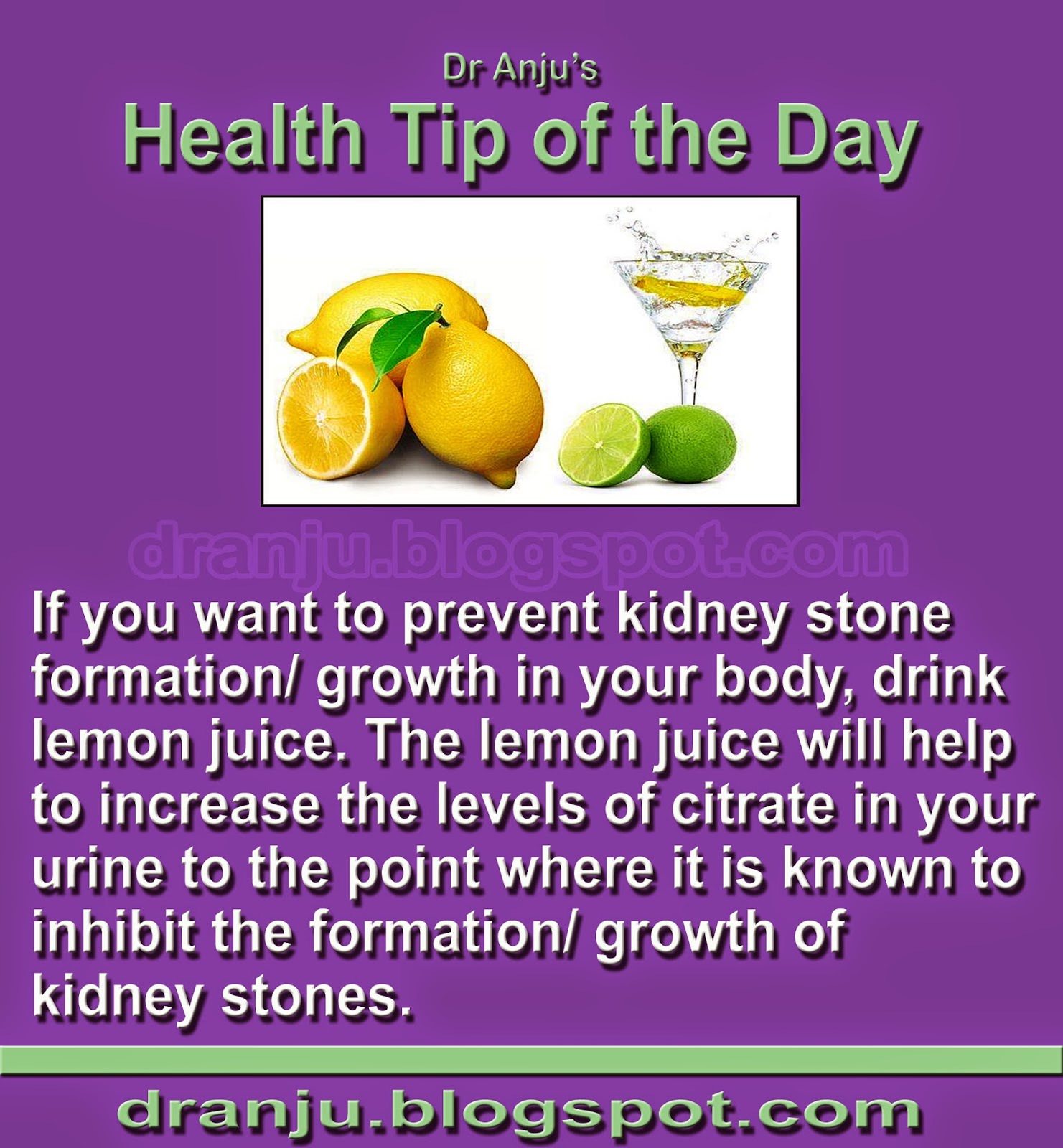 Dr Anju's Health Tips December 2014