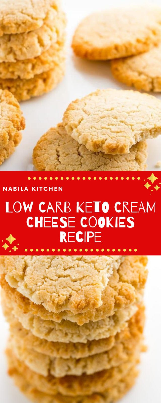 Low Carb Keto Cream Cheese Cookies Recipe - Nabila Kitchen