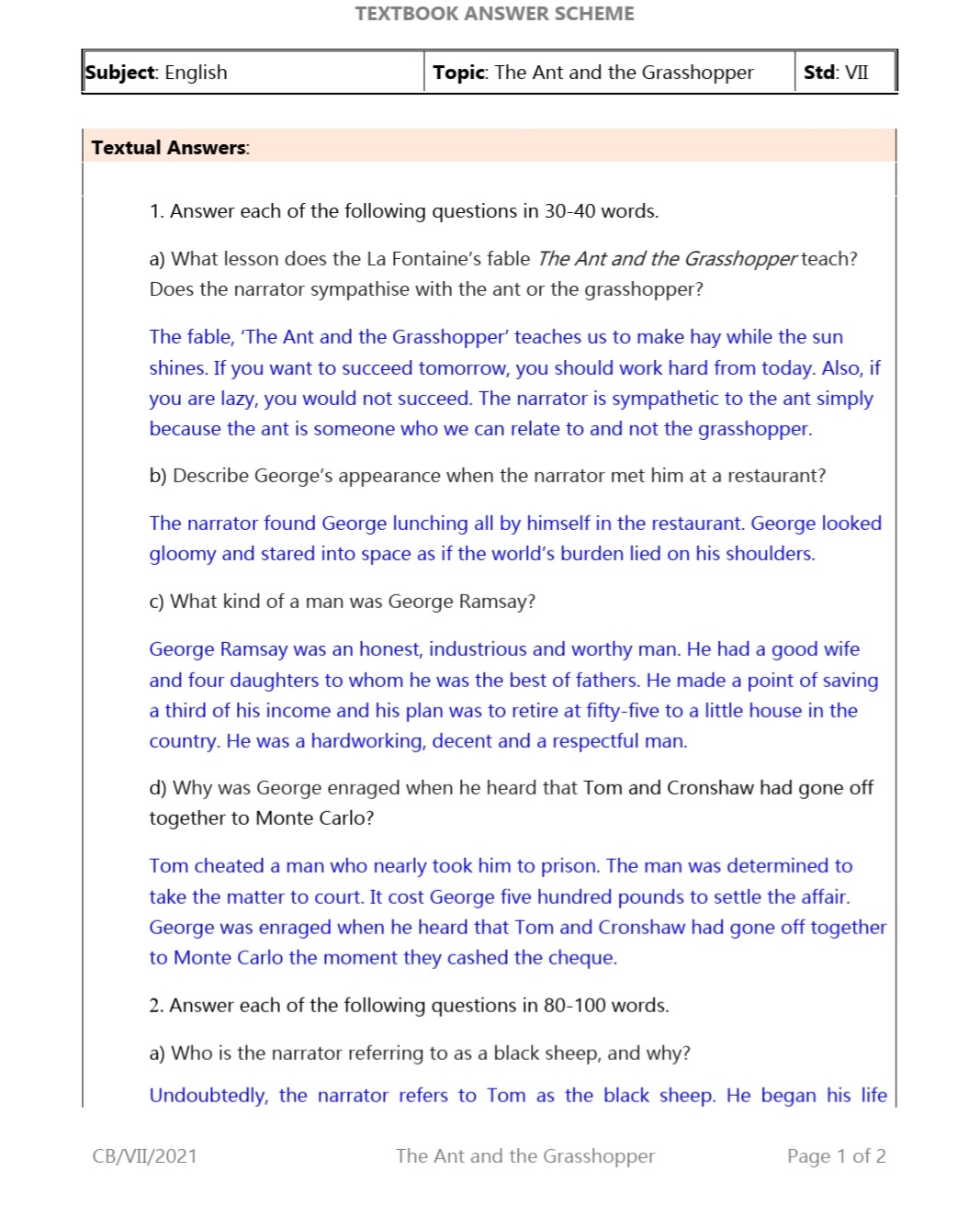 The ant and the grasshopper fable image