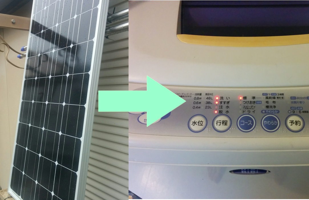 試行錯誤な日々 10万円でベランダに太陽光パネルを設置して 洗濯機を動かすまでの道のり