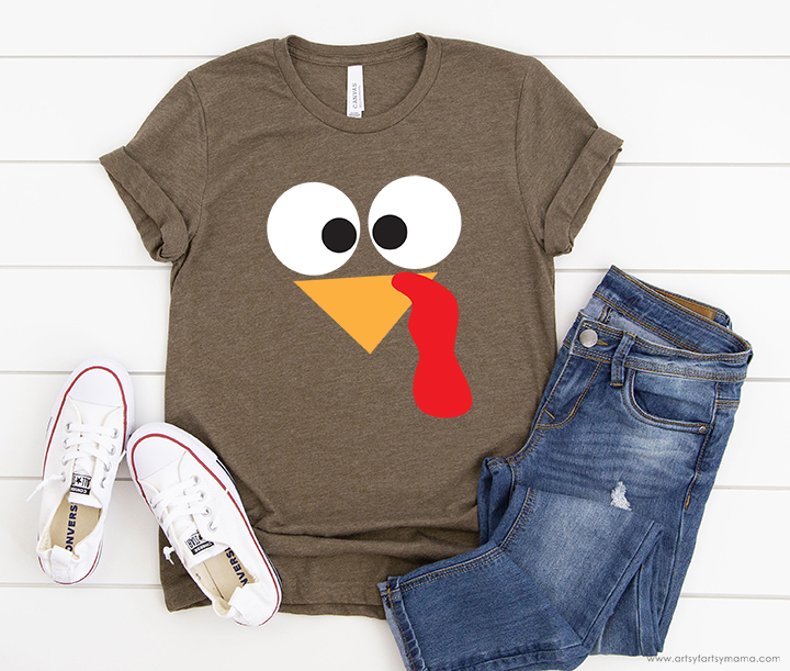 Thanksgiving Turkey Shirt with FREE Cut File artsyfartsy mama