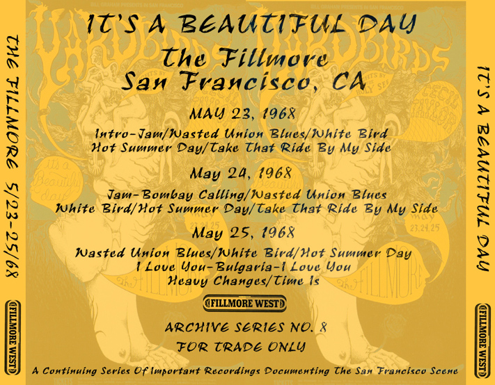 johnkatsmc5 It’s A Beautiful Day “Live At The Fillmore” 1968 US Psych Rock (bootleg)
