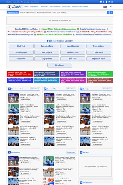 Jobiki Blogger Theme Blogger Template Jobiki