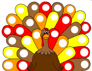 Roll and cover turkey printable
