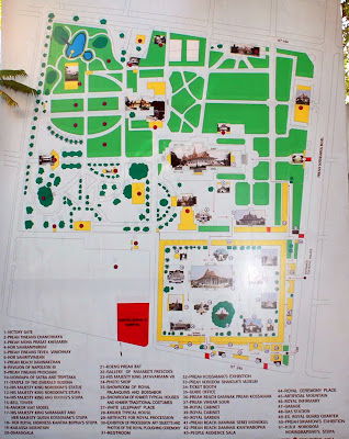 Plano Royal Palace of Phnom Penh in Cambodia