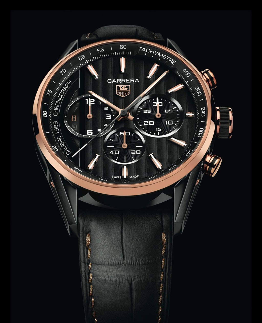 Tag Heuer - Carrera 1969 Titanium and Rose Gold  | Time and  Watches | The watch blog