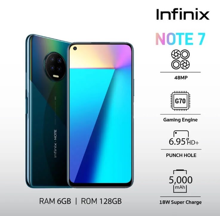 Infinix Note 7 with 7-inch Display, 6GB RAM, Helio G70, and Quad Camera Now Available at Shopee for Php7,499